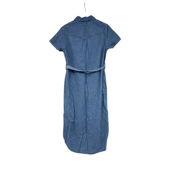 Boyish Jeans Revolve Marcel Western Shirt Dress In Blau Minimalist Womens Small - Picture 6 of 7